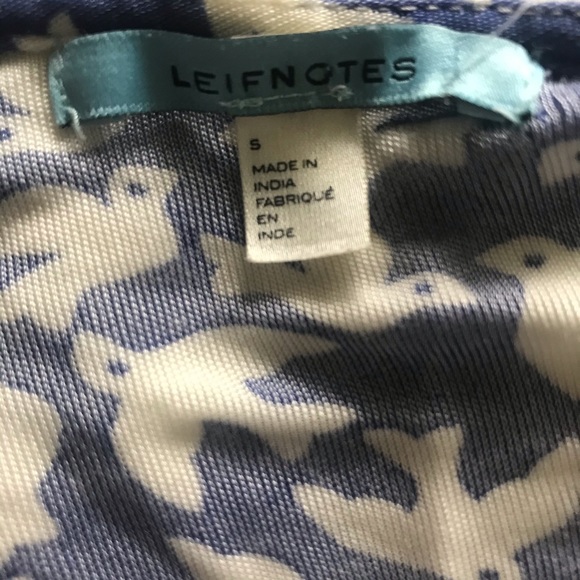 Anthropologie Leifnotes Bird Print Blue Dress - Picture 6 of 6